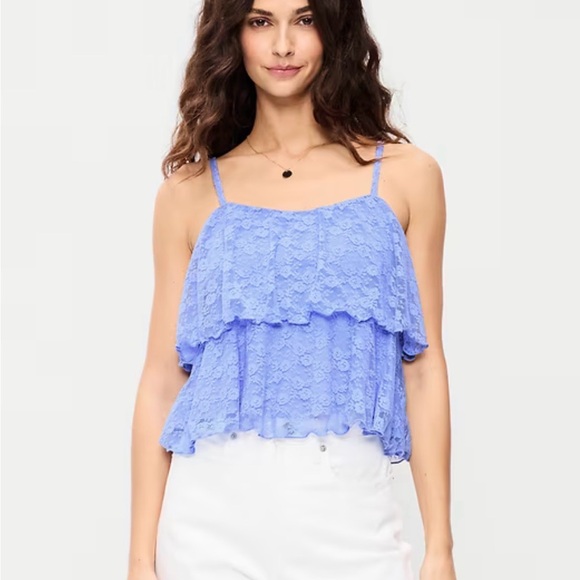 Old Navy Tops - Old Navy Women's Light Blue Lace Tank Top